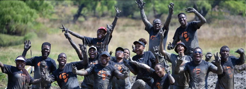 Participants conquering obstacles at the Warrior Race South Africa.