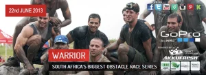 Participants conquering obstacles at the Warrior Race South Africa.